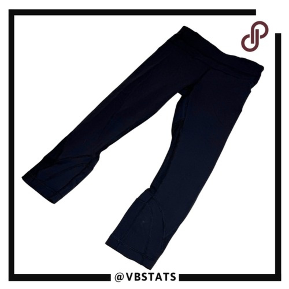 Lululemon Women's Run Inspire Crop Capri Pull‎ On Leggings Black Size 4